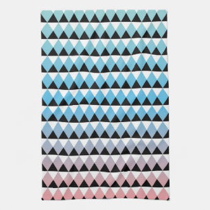 Tribal Aztec Ombre Pattern Tea Towel