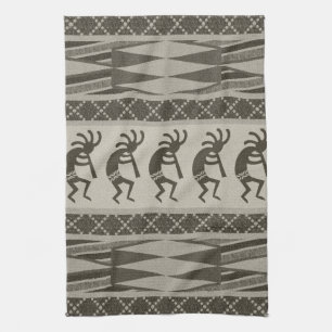 Tribal Aztec Pattern Kokopelli Southwest Tea Towel