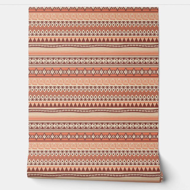 Tribal Aztec Pattern Wallpaper (Unrolling)