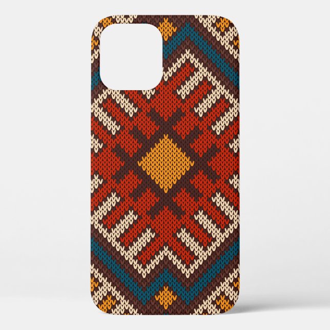 Tribal Aztec seamless pattern on the wool knitted  Case-Mate iPhone Case (Back)