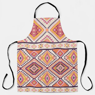 Tribal Aztec Striped Seamless Background Apron