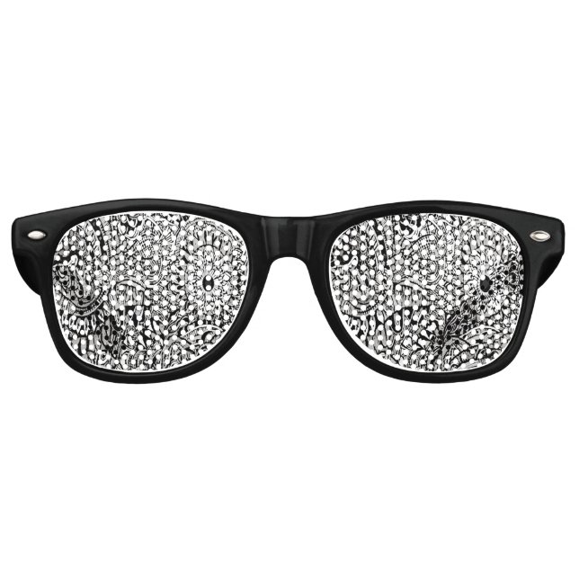 Tribal b/w retro sunglasses (Front)