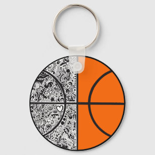 Tribal Basketball Key Ring