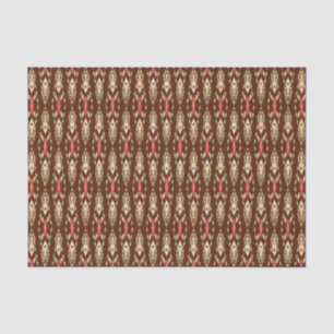 Tribal Batik - Brown, Tan and Coral Tissue Paper