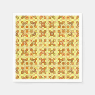 Tribal Batik - golden yellow, brown and tan Napkin