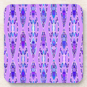 Tribal Batik - Lavender, Blue and Violet Coaster