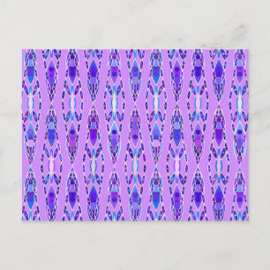 Tribal Batik - Lavender, Blue and Violet Postcard