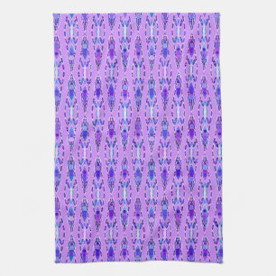 Tribal Batik - Lavender, Blue and Violet Tea Towel