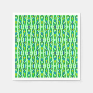 Tribal Batik - Mint, Emerald Green and Blue Napkin