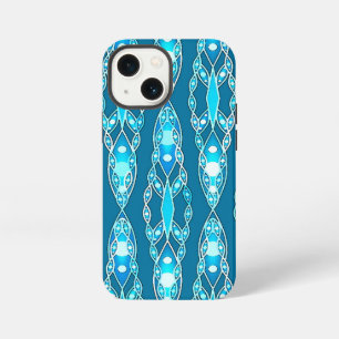 Tribal Batik - Ocean Blue and Aqua iPhone Case