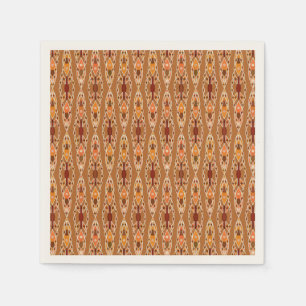 Tribal Batik - Rust, Terracotta and Beige Napkin
