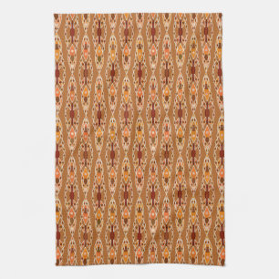 Tribal Batik - Rust, Terracotta and Beige Tea Towel