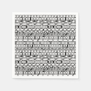 Tribal Batik - shades of grey / grey Napkin