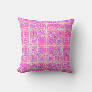 Tribal Batik - shades of pink Cushion