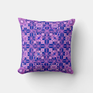 Tribal Batik - shades of purple Cushion
