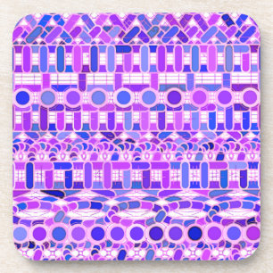Tribal Batik - shades of violet purple Coaster