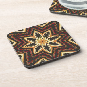 Tribal Batik Star Flower Coaster