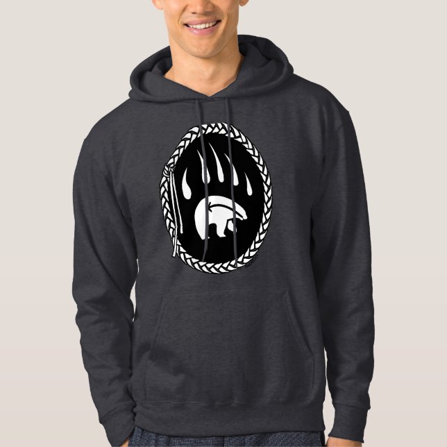 Tribal Bear Art Hoodie Bear Claw Hoodie (Front)