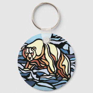 Tribal Bear Art Key Chain First Nations Bear Gifts