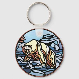Tribal Bear Art Key Chain First Nations Bear Gifts
