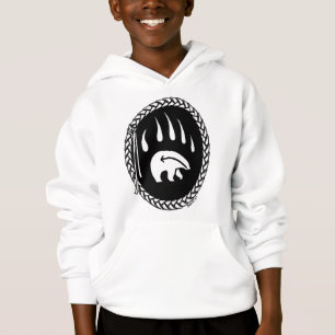 Tribal Bear Art Kids Hoodie Bear Claw Kids Hoodie