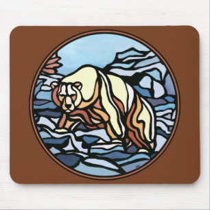 Tribal Bear Art Mousepad Native Wildlife Mousepad