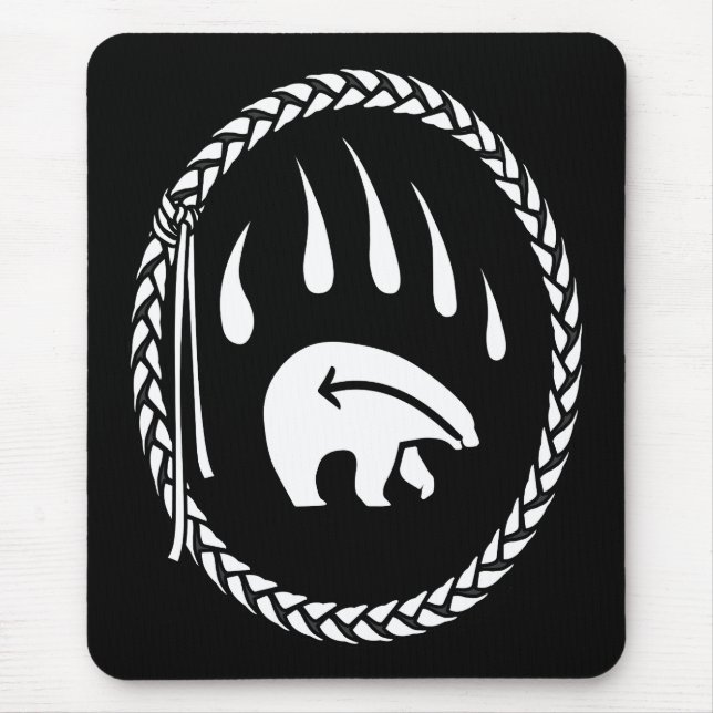 Tribal Bear Art Mousepad Stylish Wildlife Mousepad (Front)