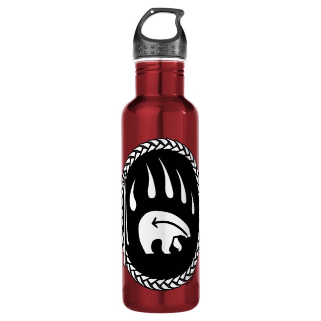 Tribal Bear Art Native Bear Art 710 Ml Water Bottle (Front)