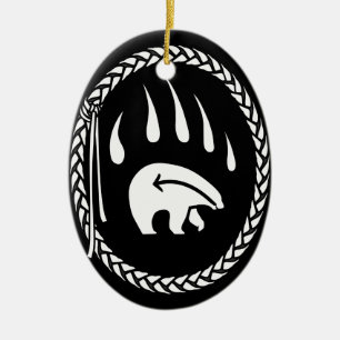 Tribal Bear Art Ornament Custom Bear Keepsake