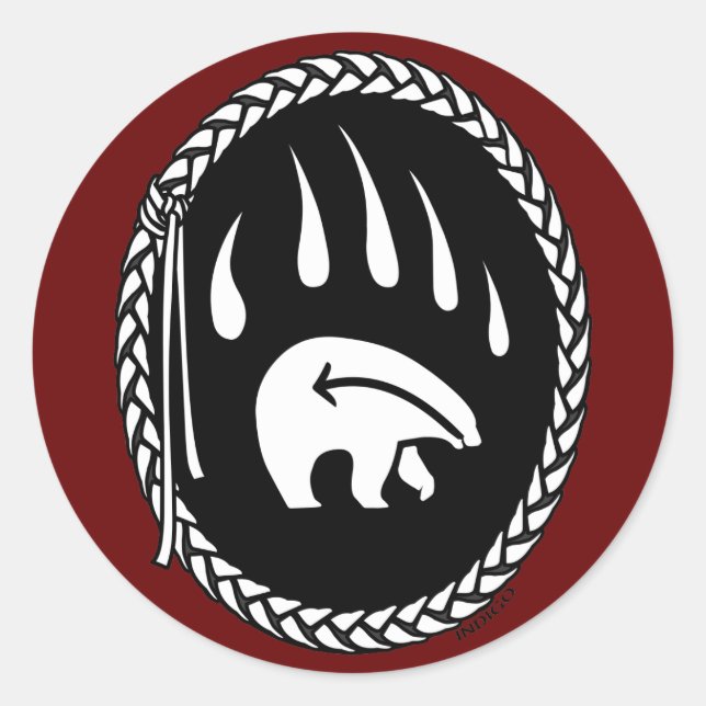 Tribal Bear Art Stickers First Nations Bear Gifts (Front)