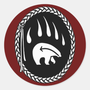 Tribal Bear Art Stickers First Nations Bear Gifts