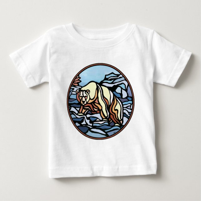 Tribal Bear Baby T-shirt Polar Bear Baby Shirts (Front)