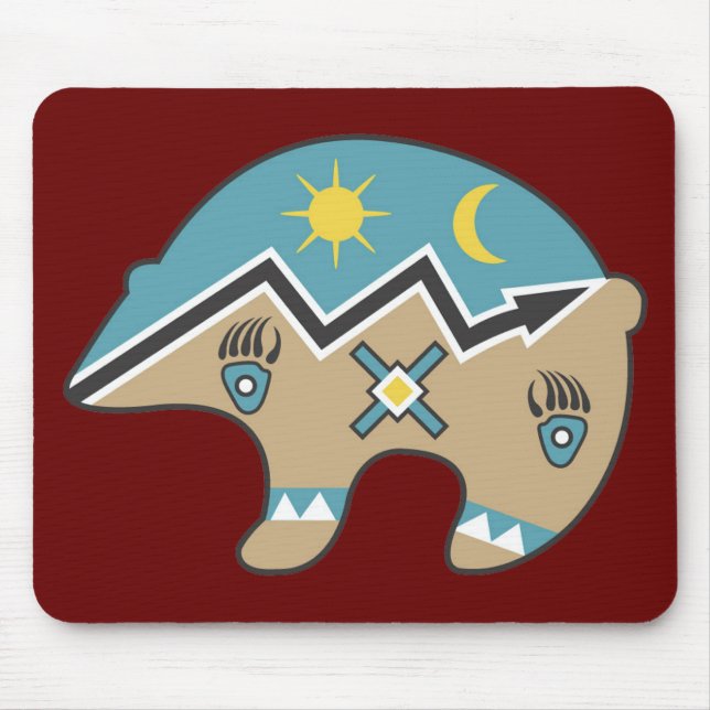 Tribal  Bear Design Mouse Pad (Front)
