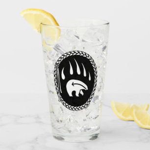 Tribal Bear Glass Bear Claw Glasses Personalise