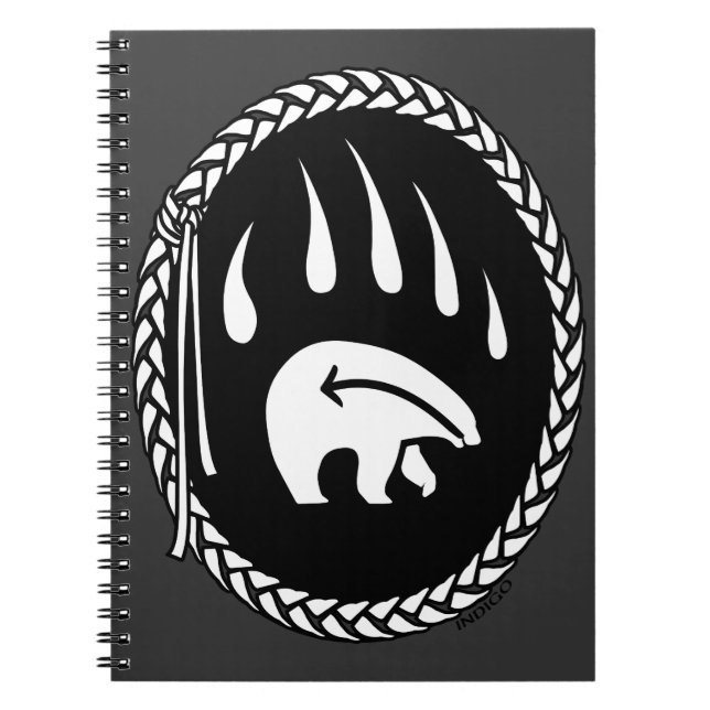 Tribal Bear Notebook Native Bear Art Notebook (Front)