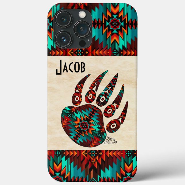 Tribal Bear Paw Case-Mate iPhone Case (Back)