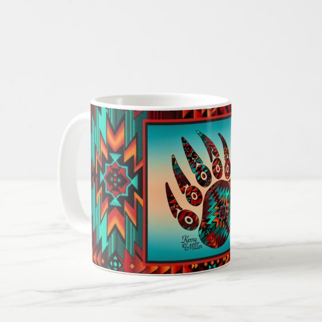 Tribal Bear Paw Coffee Mug (Front Left)