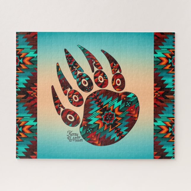 Tribal Bear Paw Jigsaw Puzzle (Horizontal)