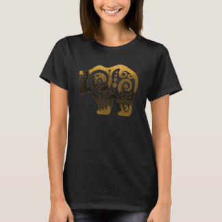 Tribal Bear Surreal Spirit Animal Beige T-Shirt