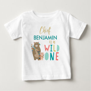 Tribal Bear Wild One 1st Birthday Shirt