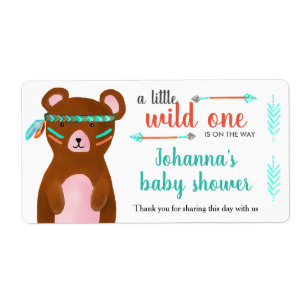 Tribal Bear Wild One Baby Shower Thank You