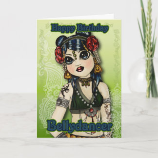 Tribal Belly Dance Birthday Card