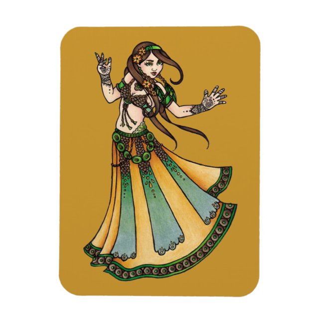 Tribal Belly Dancer Magnet (Vertical)