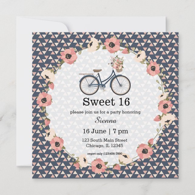 Tribal Bike Invitation (Front)