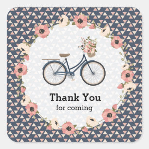 Tribal Bike Square Sticker