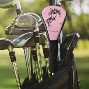Tribal Black Ink Unicorn Golf Head Cover