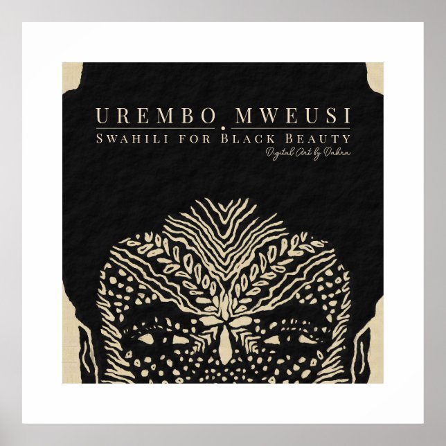 Tribal Black Woman Poster (Front)