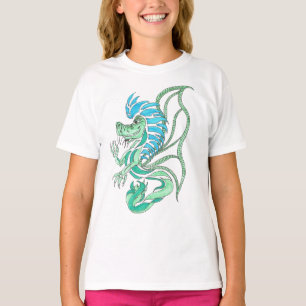 Tribal Blue Dragon T-Shirt