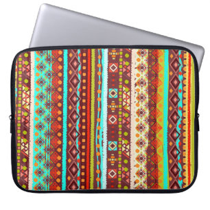 Tribal Boho Art: Seamless Background Texture Laptop Sleeve