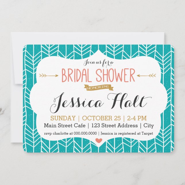 Tribal Boho Bridal Shower Invitation (Front)